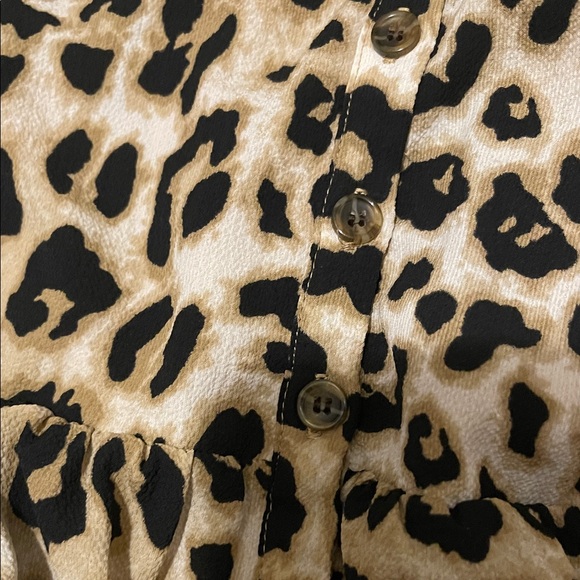 Classic Leopard Print Midi Dress - Beige/Black (belt not included) - Picture 3 of 3